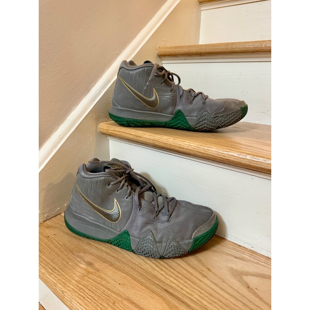 Nike Kyrie 4 City Guardians Basketball Sneakers Grey Green Mens 10.5